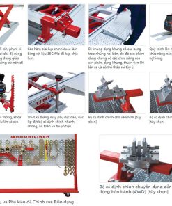 Bệ Kéo Nắn Xe Tai Nạn Kiểu Nổi UL-1000 3 Be khung keo nan xe tai nan lap noi UL 1000 2