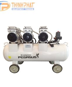 Máy Nén Khí Không Dầu, Giảm Âm PEGASUS TM- OF750x3- 120L